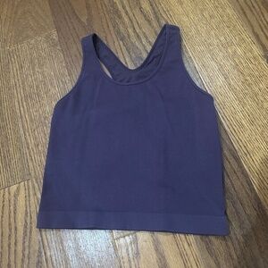 DSG Purple Cropped Racerback Tank Top Girls Size L